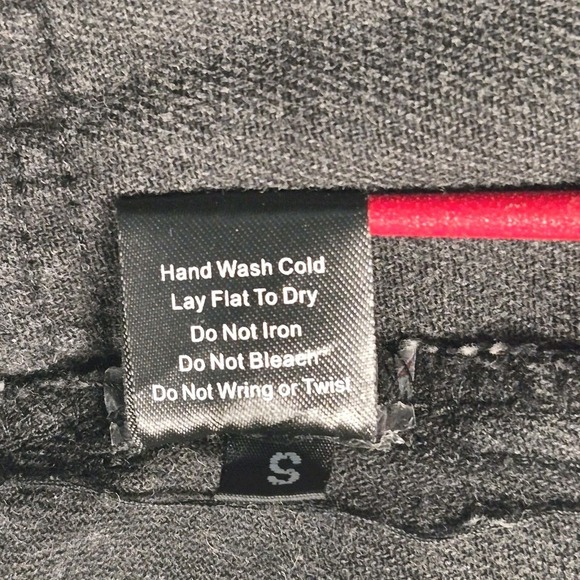 Pol Boutique Brand Wmn Sm. Distressed Patched Fringe Blk Gray Denim Jacket EUC - Picture 12 of 16